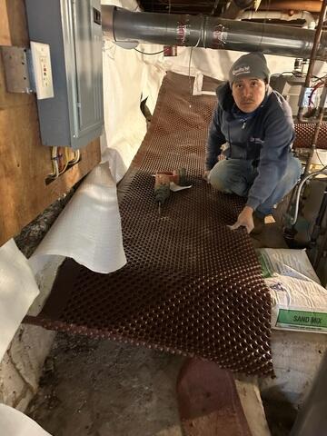 Installing Drainage Matting