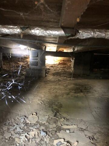 Damp Crawl Space