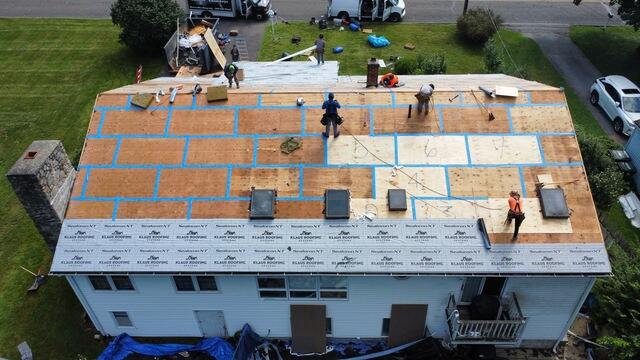 Seams Taped & Underlayment Goes On