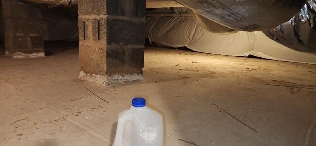 Damp Crawl Space Before