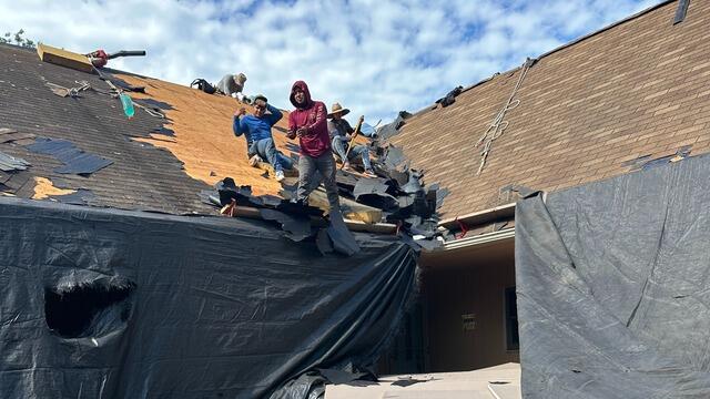 Old Shingles Are Removed