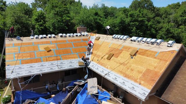 Seams Are Taped & Underlayment Is Installed