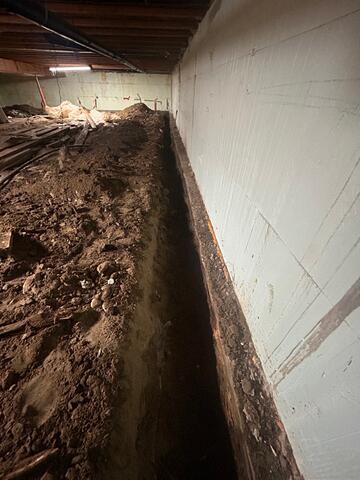 Trench digging for EZ Flow