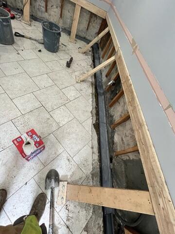 Preparing Installation Basement Perimeter Drainage System