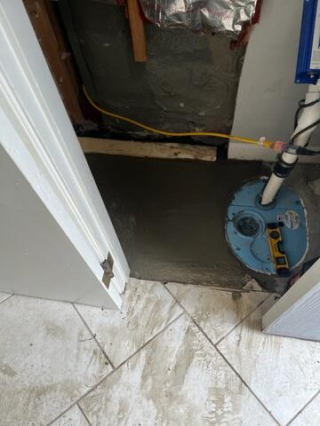 Existing Sump Pump in Liner