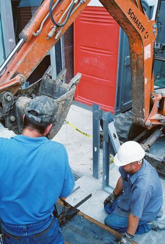 Last check before the lift and lower