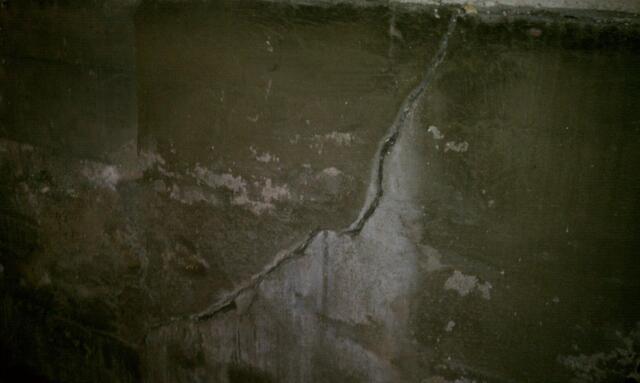 Heaved Foundation Floor and Footing Crack