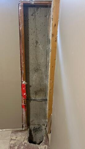 Preparing the well for our FlexiSpan crack repair system