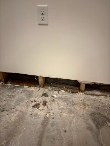 Drywall Removed