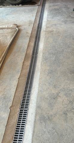 Garage drainage installed