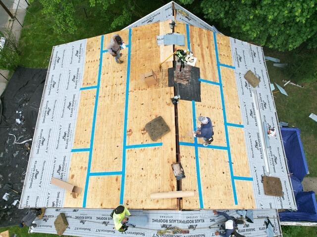 Seams Are Taped & Underlayment Is Installed