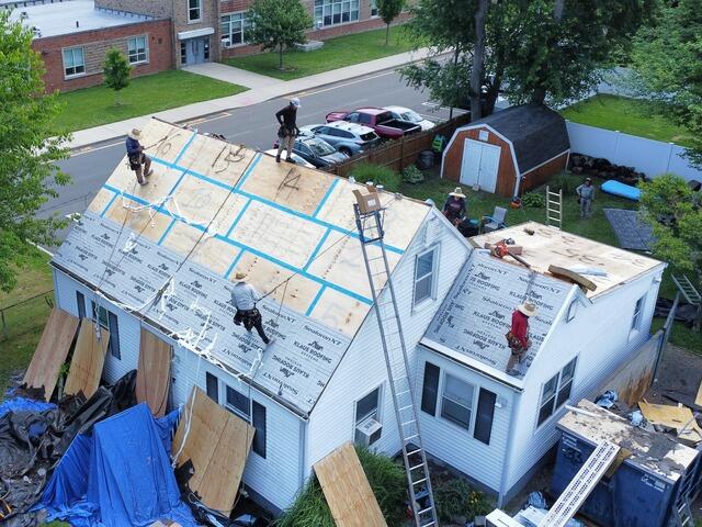 Seams Taped & Underlayment Installed