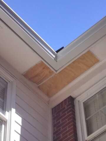This soffit is now repaired and ready for paint
