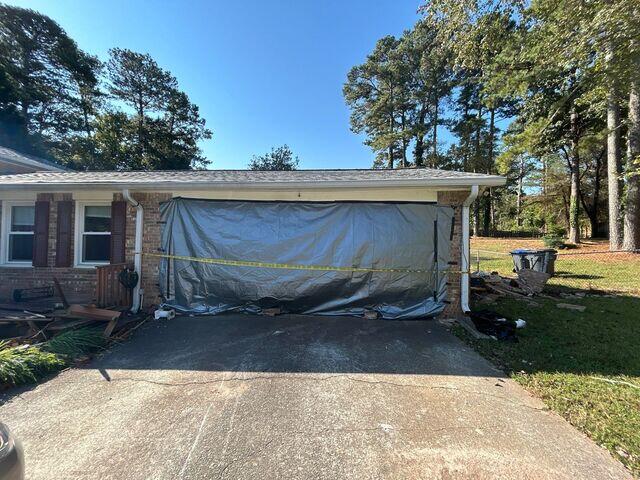 Garage Collision Before Rebuild