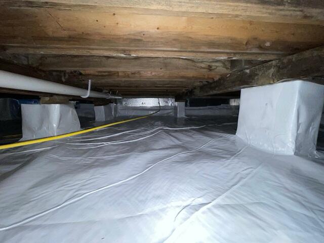 Finished Crawl Space Encapsulation with SmartJack® Supports