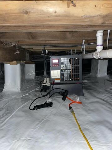Crawl Space Dehumidifier Installation