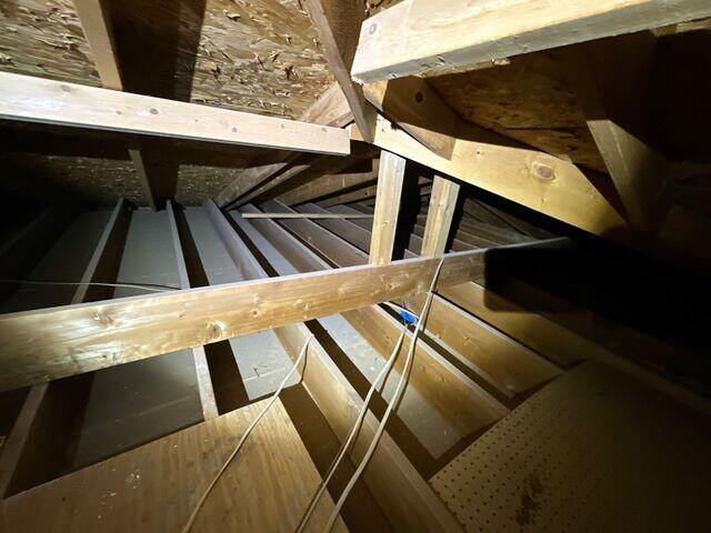 Attic with no Insulation.