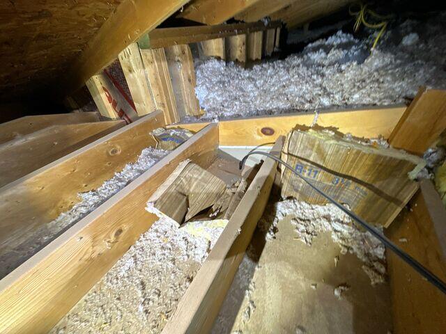 Attic in need of Insulation.