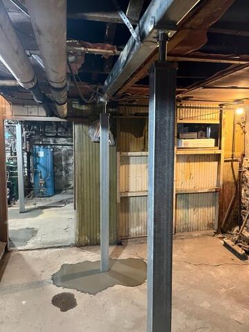 Support Posts Installed to Supplemental Beam