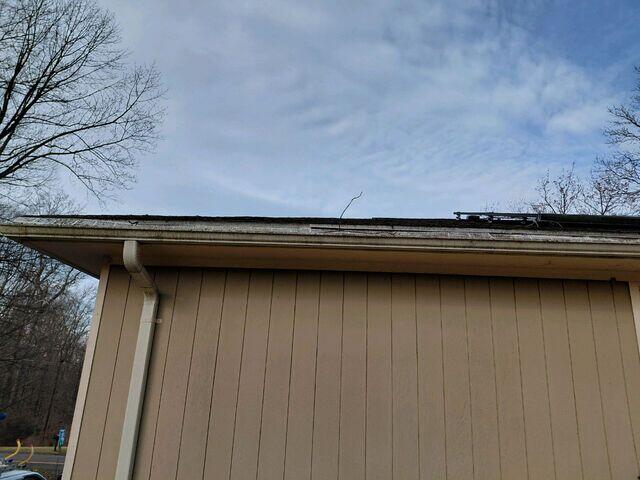 Gutters before cleaning and brightening