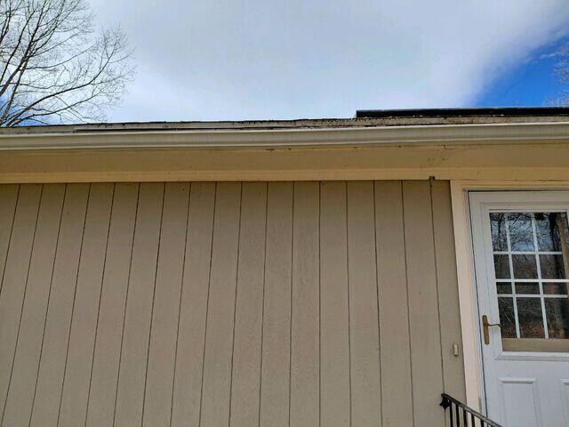 Gutters after cleaning and brightening