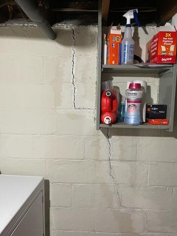 Close-Up of Foundation Crack in Duluth, MN Home