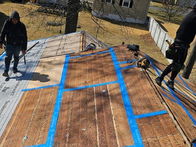 Seams Are Taped & Underlayment Is Installed
