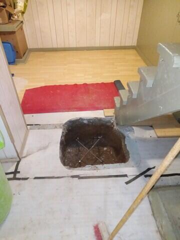 Footings dug