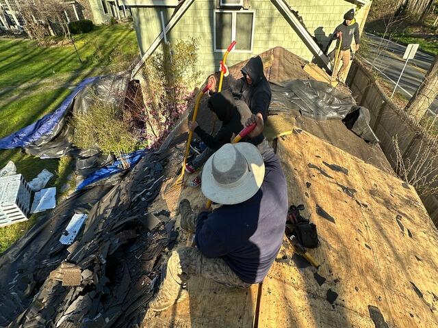 Old Shingles Are Removed