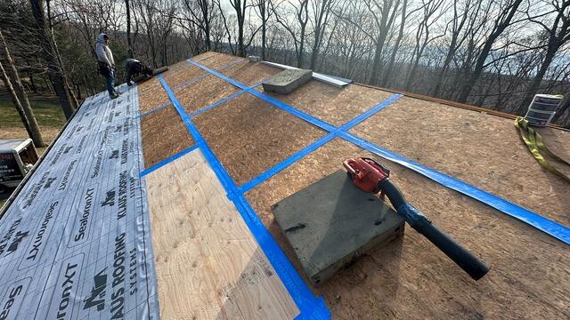 Seams Are Taped & Underlayment Is Installed