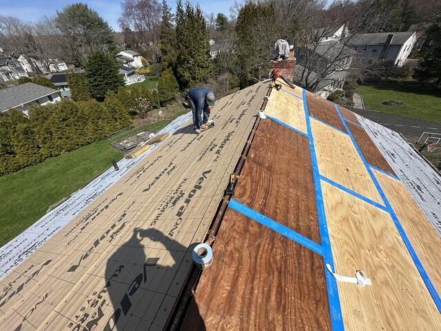Seams Are Taped & Underlayment Is Installed