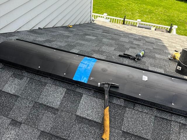Ridge Vent Is Installed