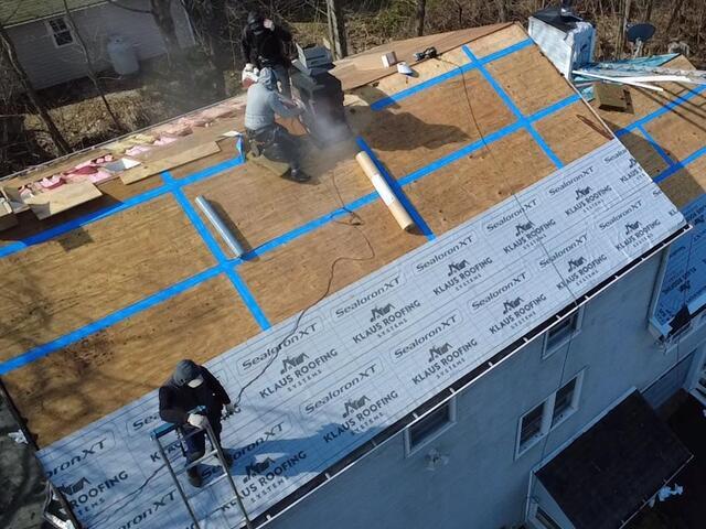 Seams Are Taped & Underlayment Is Installed