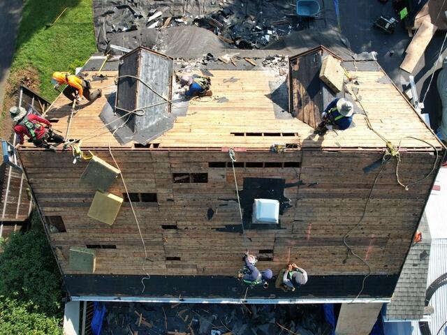 The Sheathing Is Exposed