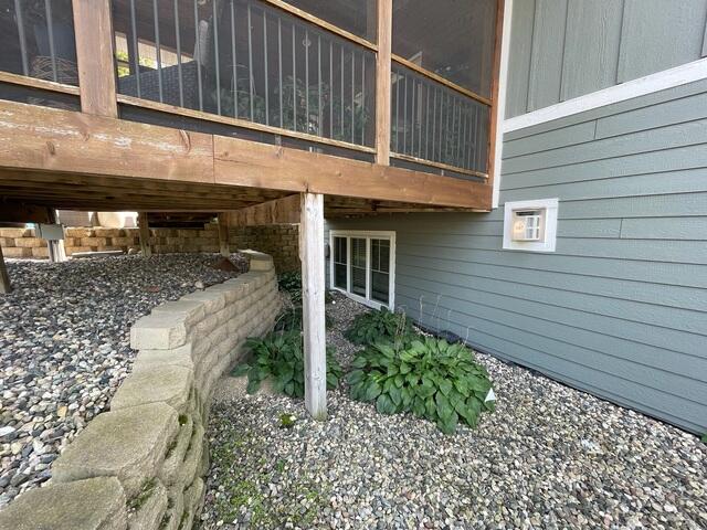 Before: Unstable Support Post Under Porch