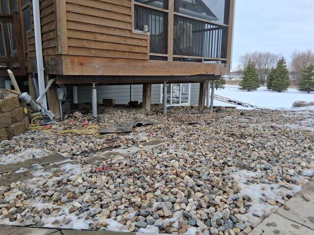 During: Side Piers Installed for Added Support