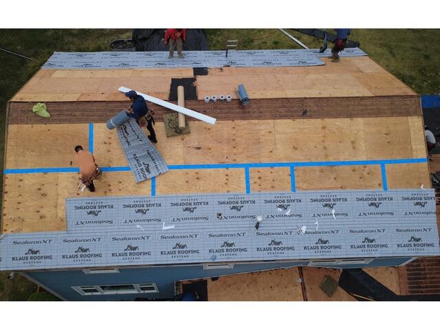 Seams Are Taped & Underlayment Is Installed