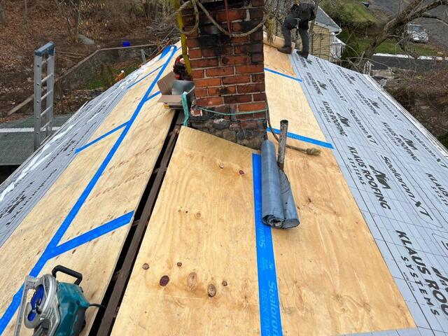 Seams Are Taped & Underlayment Is Installed
