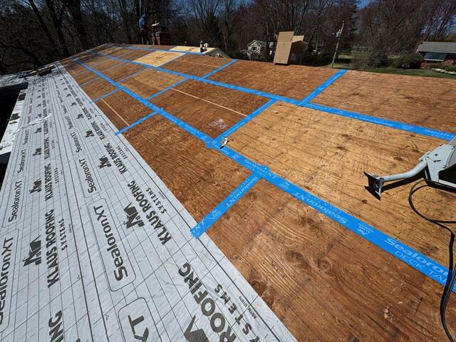 Seams Are Taped & Underlayment Is Installed