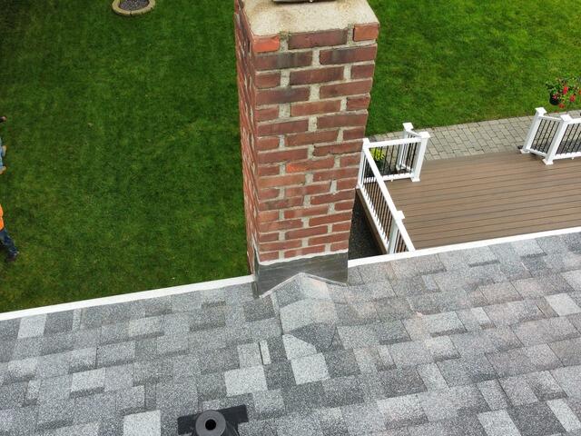New Flashing Is Installed on Chimney