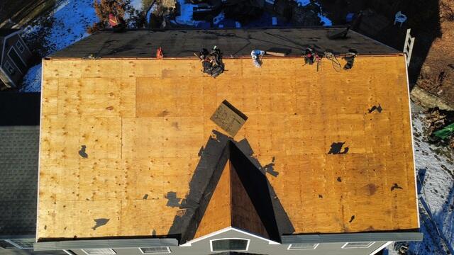 The Sheathing Is Exposed