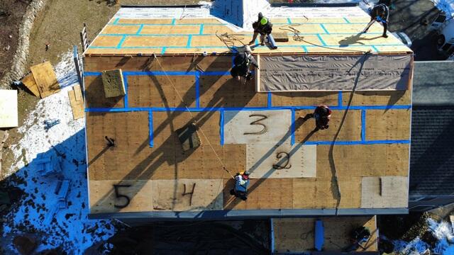 Seams Are Taped & Underlayment Is Installed