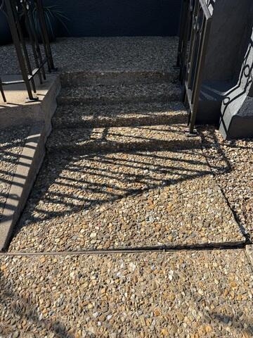 Sunken Steps at Church Entrance