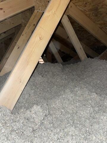 TruSoft™ cellulose insulation installed