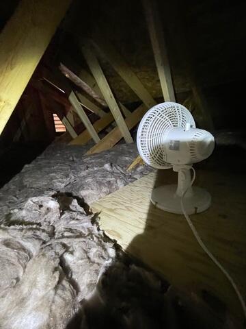 Old, ineffective insulation removed