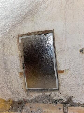 Attic access sealed and insulated