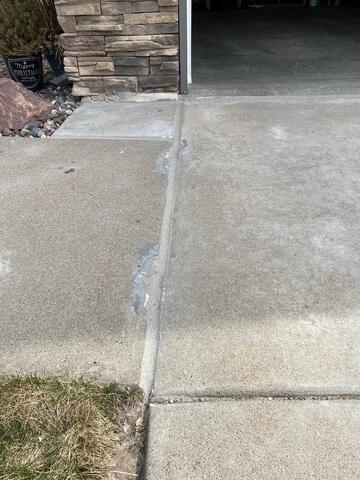 Smooth transition from driveway to sidewalk