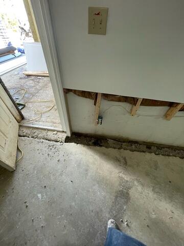 Weep Holes and Trench Drain Excavation