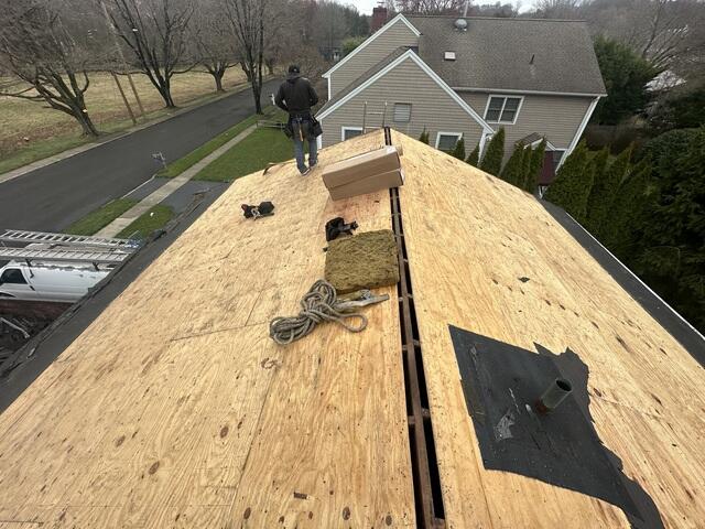 The Sheathing Is Exposed