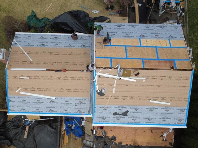 Seams Are Taped & Underlayment Is Installed